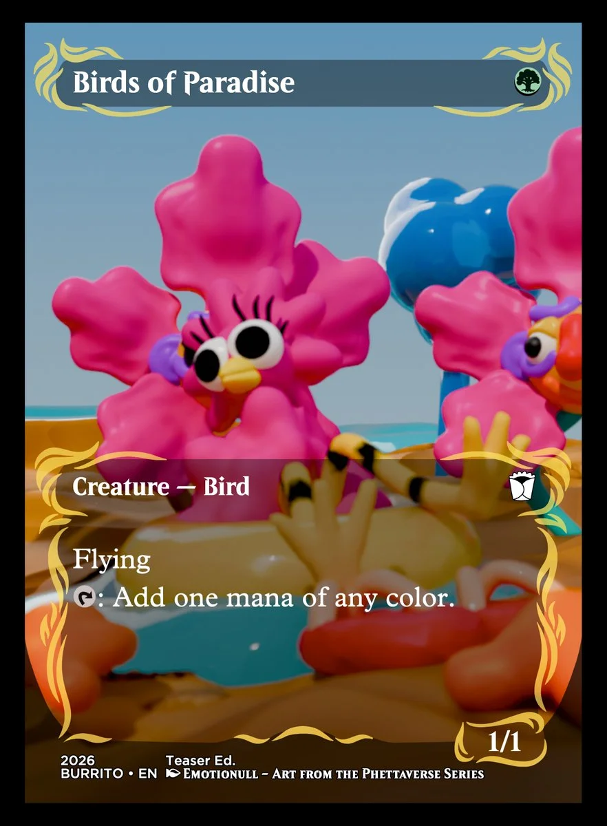Artist-designed MTG proxy card featuring 3D artwork by emotionull