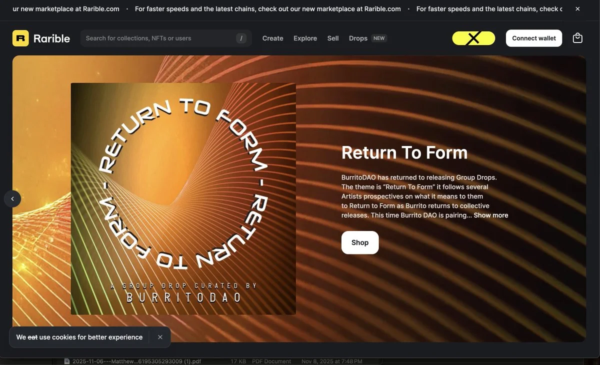Return to Form collective release announcement